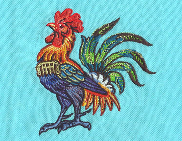 embroidery chicken design